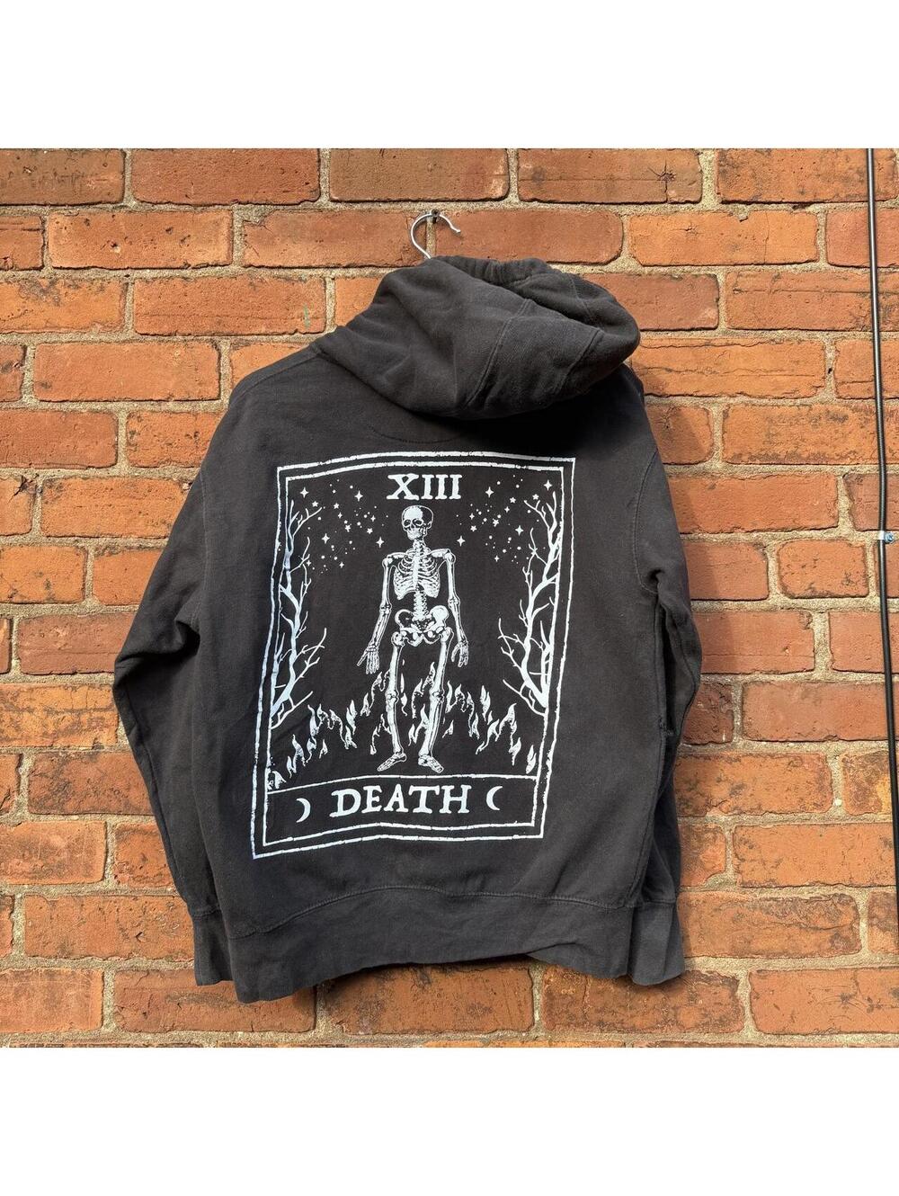 death tarot card zip up hoodie